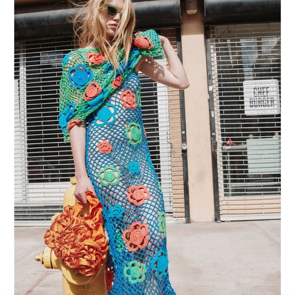 Floral Crochet Dress Limited Edition Zara - Picture 8 of 13